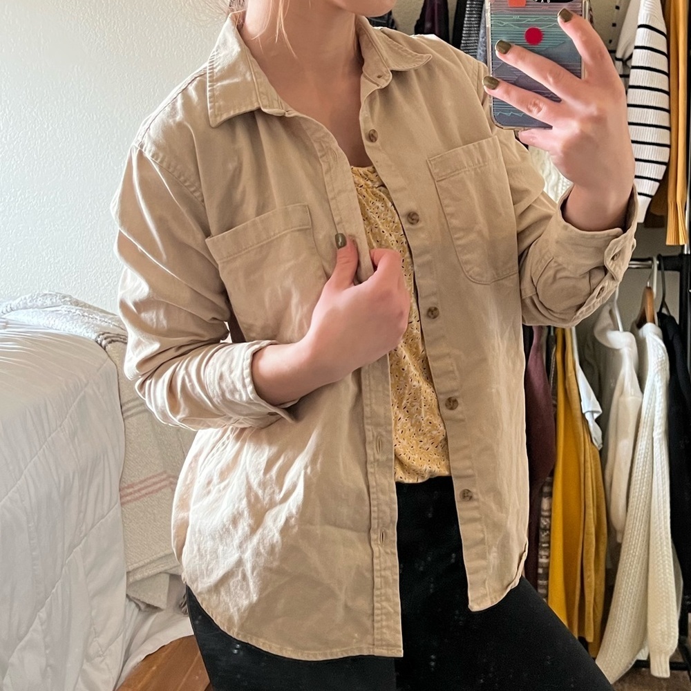 Khaki Button Up